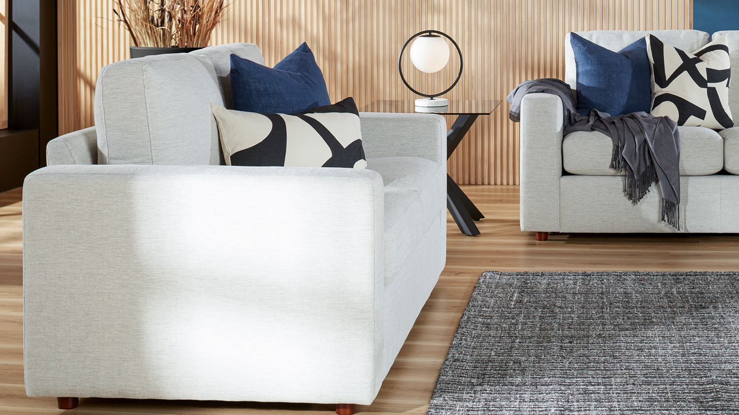 Milan 2 Piece Fabric Lounge Suite