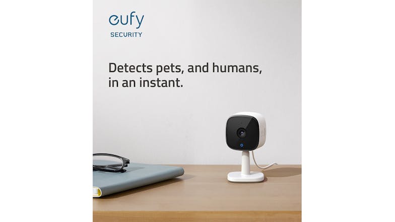 Eufy 2K Indoor Wired Tilt Camera with Wi-Fi Connectivity - 1 Pack (White)