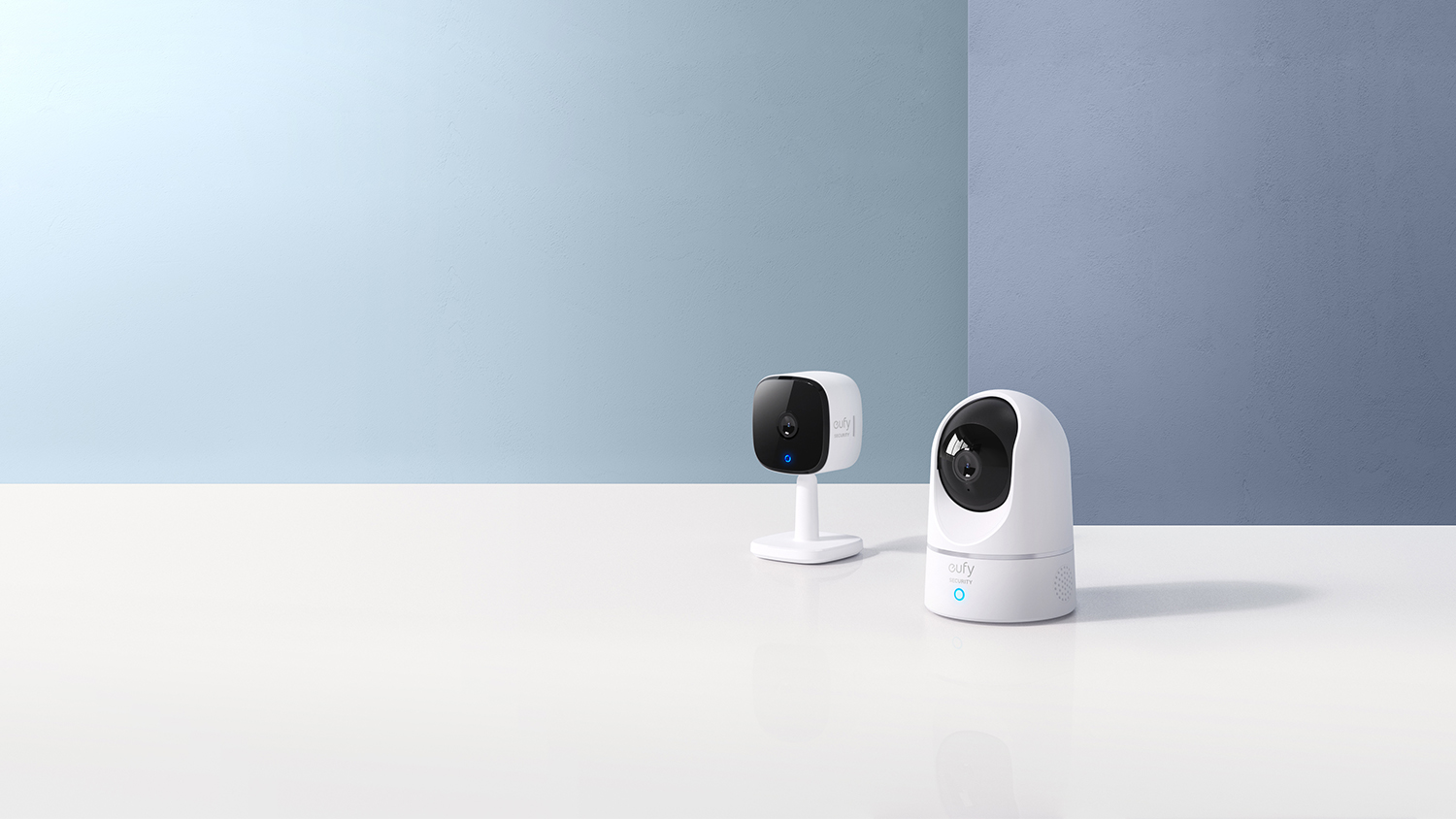 Eufy 2K Indoor Wired Pan & Tilt Camera with Wi-Fi Connectivity - 1 Pack (White)