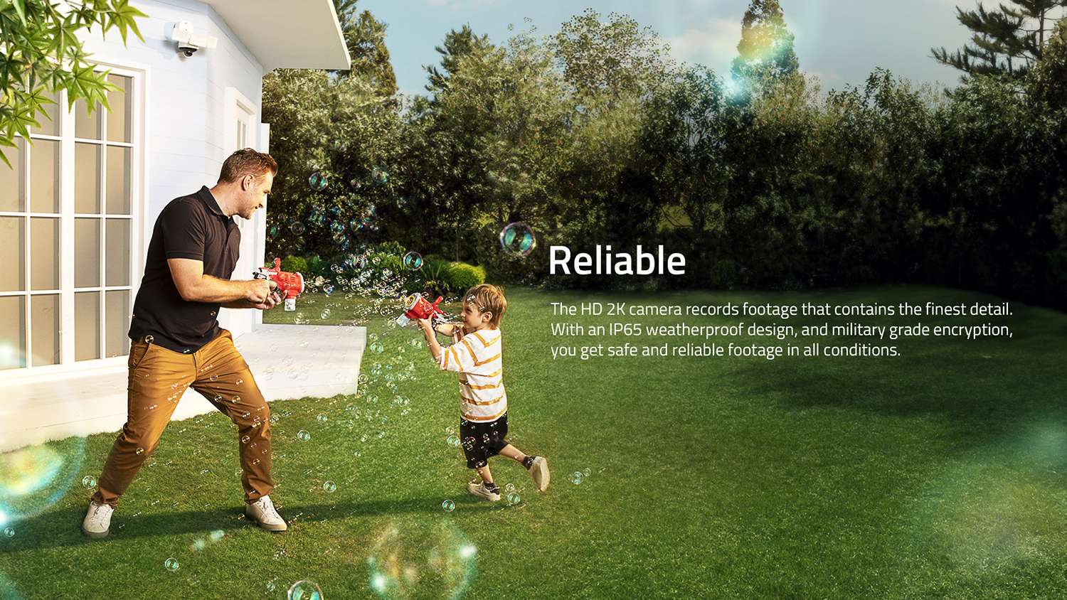 Eufy Cam Pro 2K Outdoor Wired Pan & Tilt Camera with Floodlight - 1 Pack (White)