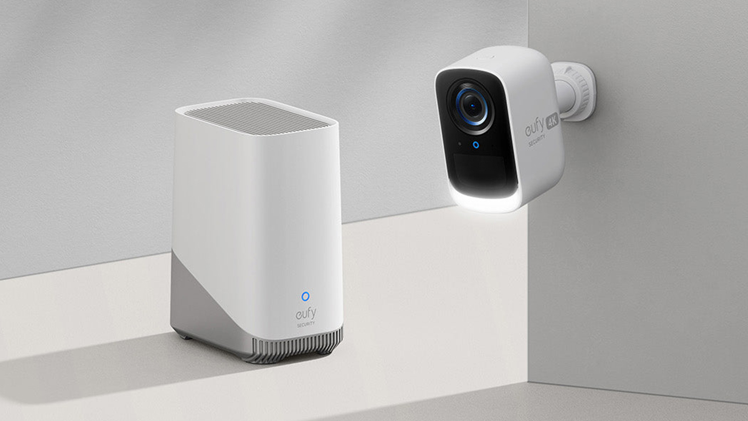 Eufy Cam 3C S300 4K Outdoor Wireless Smart Security Camera 2 Pack with HomeBase3 (White