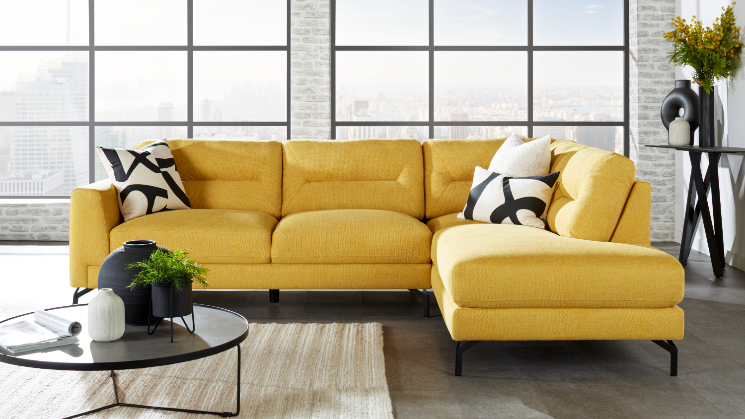 Harveys yellow online sofa