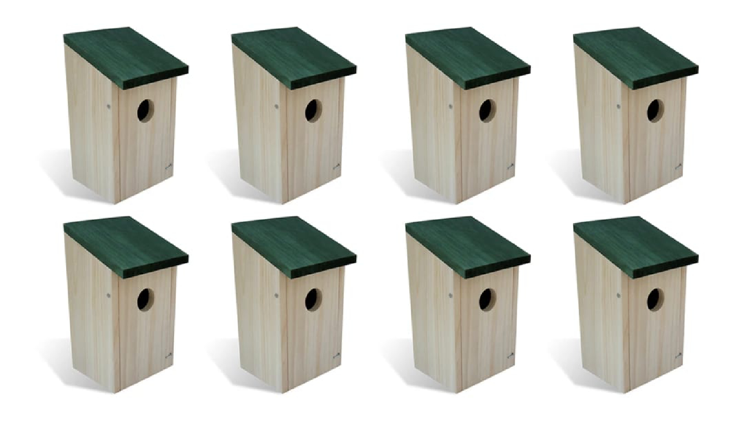 NNEVL Bird House 8pcs. 12 x 12 x 22cm