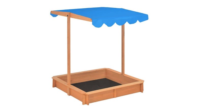 NNEVL Sandbox Fir Wood w/ Adjustable Roof UV50 - Blue