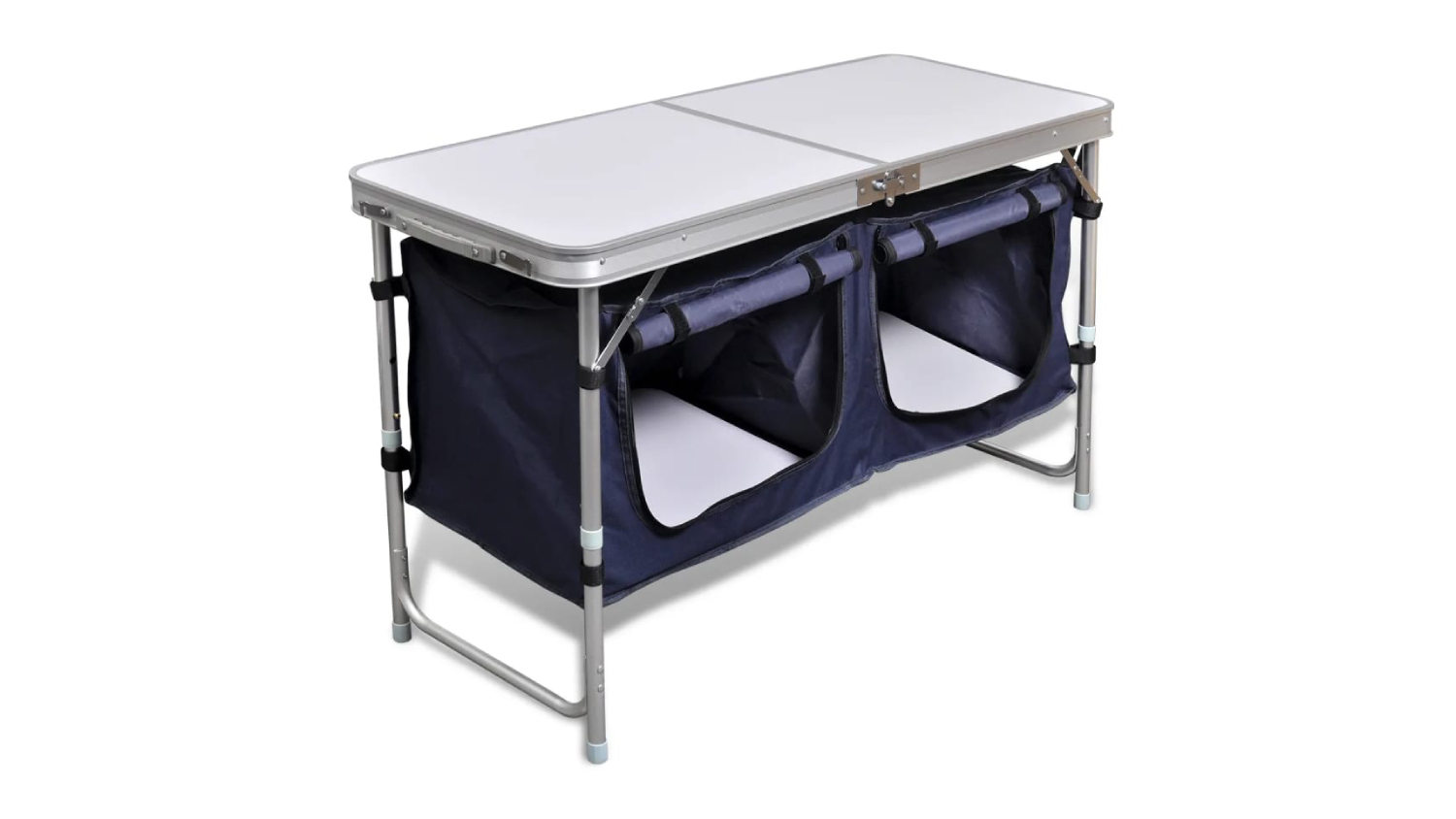 NNEVL Folding Camping Cupboard with Aluminium Frame