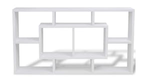 NNEVL Wall Shelves 8 Compartment Display 85 x 16 x 47.5cm - White