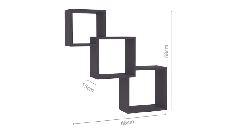 NNEVL Wall Shelves Cube 84.5x15x27cm - Grey