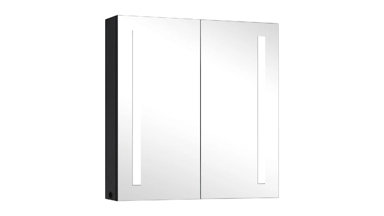 NNEVL LED Backlit Bathroom Mirror Cabinet 62 x 14 x 60cm - Anthracite