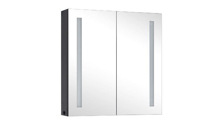 NNEVL LED Backlit Bathroom Mirror Cabinet 62 x 14 x 60cm - Anthracite