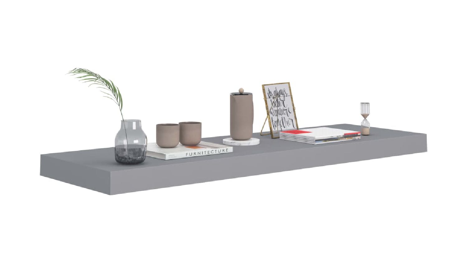 NNEVL Wall Shelves Ledge 4 pcs. 80 x 23.5 x 3.8cm - Grey