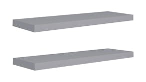 NNEVL Wall Shelves Ledge 2pcs. 80 x 23.5 x 3.8cm - Grey