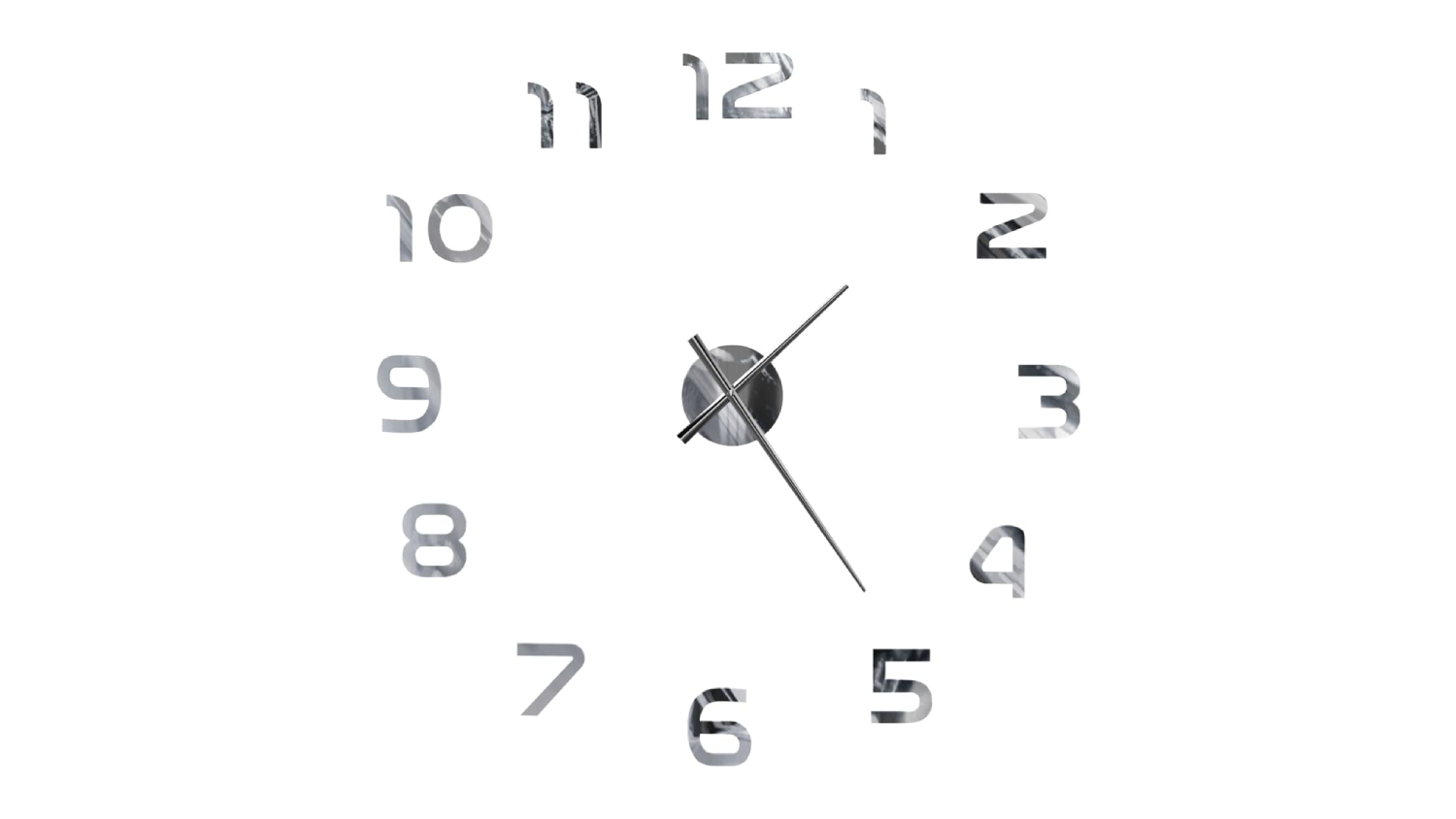 NNEVL Modern Style Floating Wall Clock 100cm - Silver