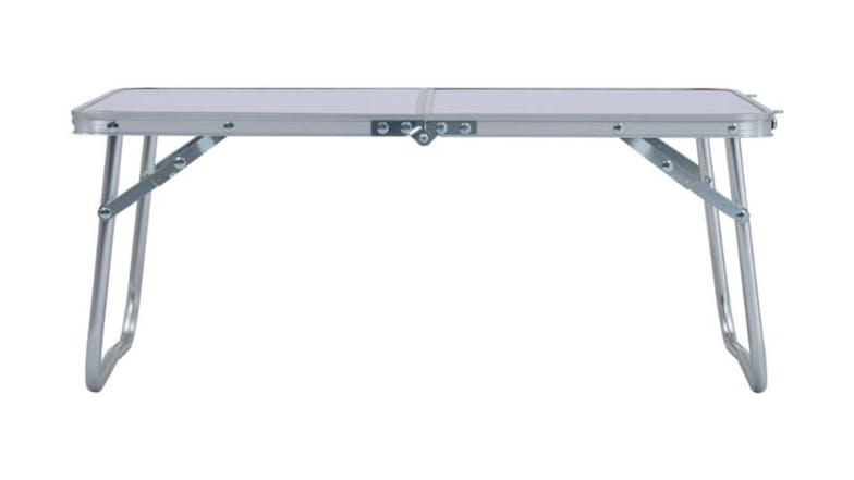 NNEVL Camping Table Folding 60 x 40cm - White/Aluminum