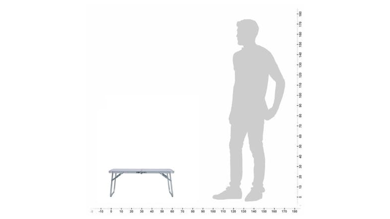 NNEVL Camping Table Folding 60 x 40cm - White/Aluminum