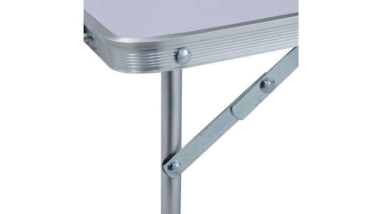 NNEVL Camping Table Folding 60 x 40cm - White/Aluminum