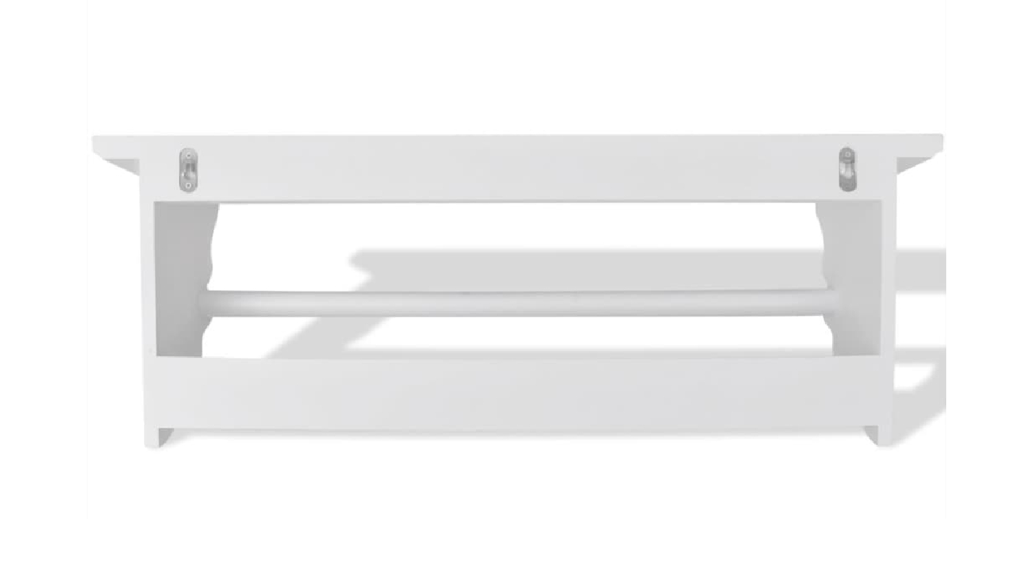 NNEVL Wall-Mounted Baroque-Style Coat Rack 70 x 18 x 26cm - White