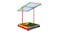 NNEVL Sandbox Fir Wood w/ Adjustable Roof UV50 - Multicolour