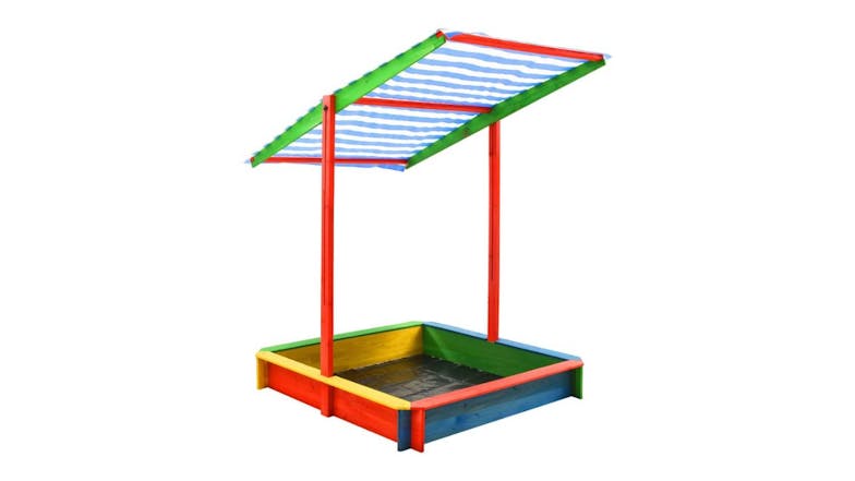 NNEVL Sandbox Fir Wood w/ Adjustable Roof UV50 - Multicolour