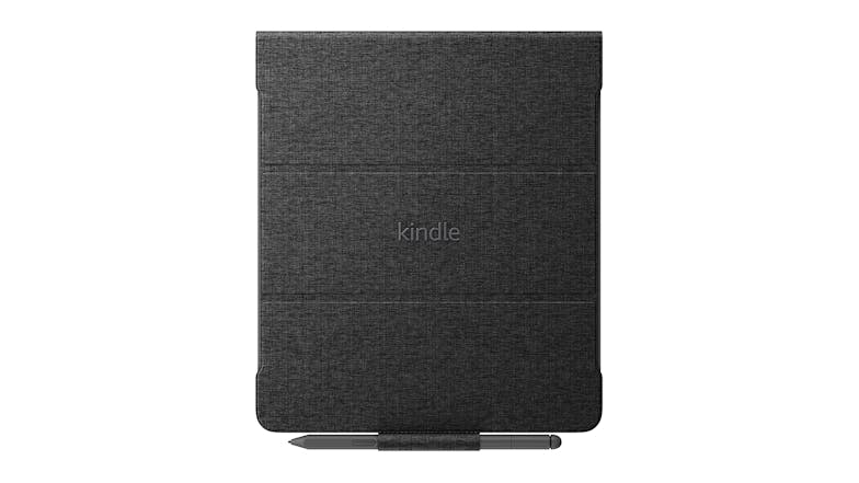 Amazon Fabric Folio Cover with Magnetic Attach for Kindle Scribe - Black
