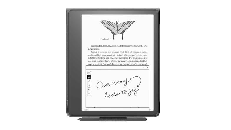 Amazon Fabric Folio Cover with Magnetic Attach for Kindle Scribe - Black