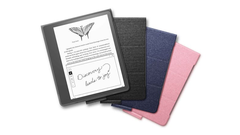 Amazon Fabric Folio Cover with Magnetic Attach for Kindle Scribe - Black