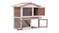 NNEVL Outdoor Rabbit Hutch 3 Door 90cm - Brown Wood