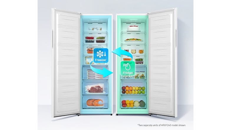 Hisense 240L Hybrid Single Door Vertical Fridge or Freezer - White (HRVF240)