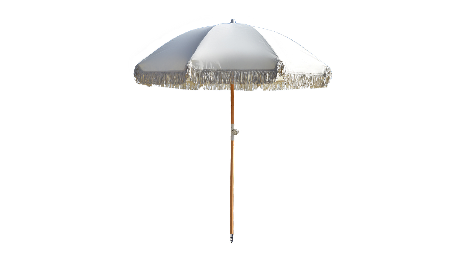 Havana 2m Outdoor Fringe Umbrella - Cream