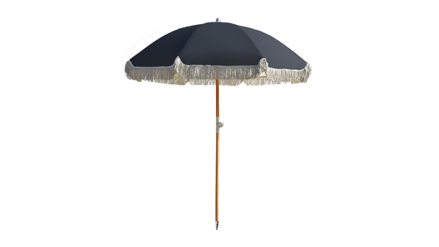 Havana 2m Outdoor Fringe Umbrella - Black