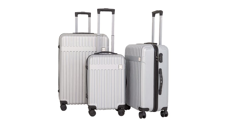 Milano Travel Luxury Luggage Set 3pcs. - Silver