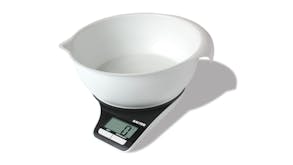 Salter Electronic Kitchen Scales with Measuring Jug - Black/White