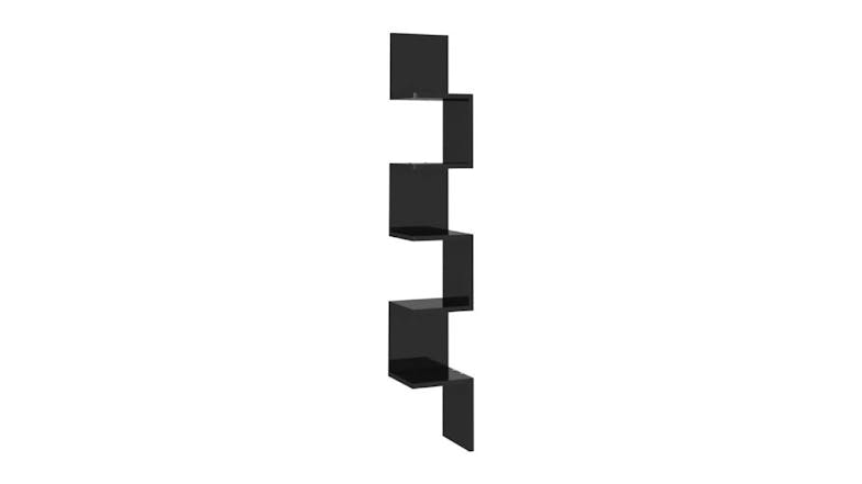 NNEVL Wall Shelves Corner 20 x 20 x 127.5cm - Gloss Black