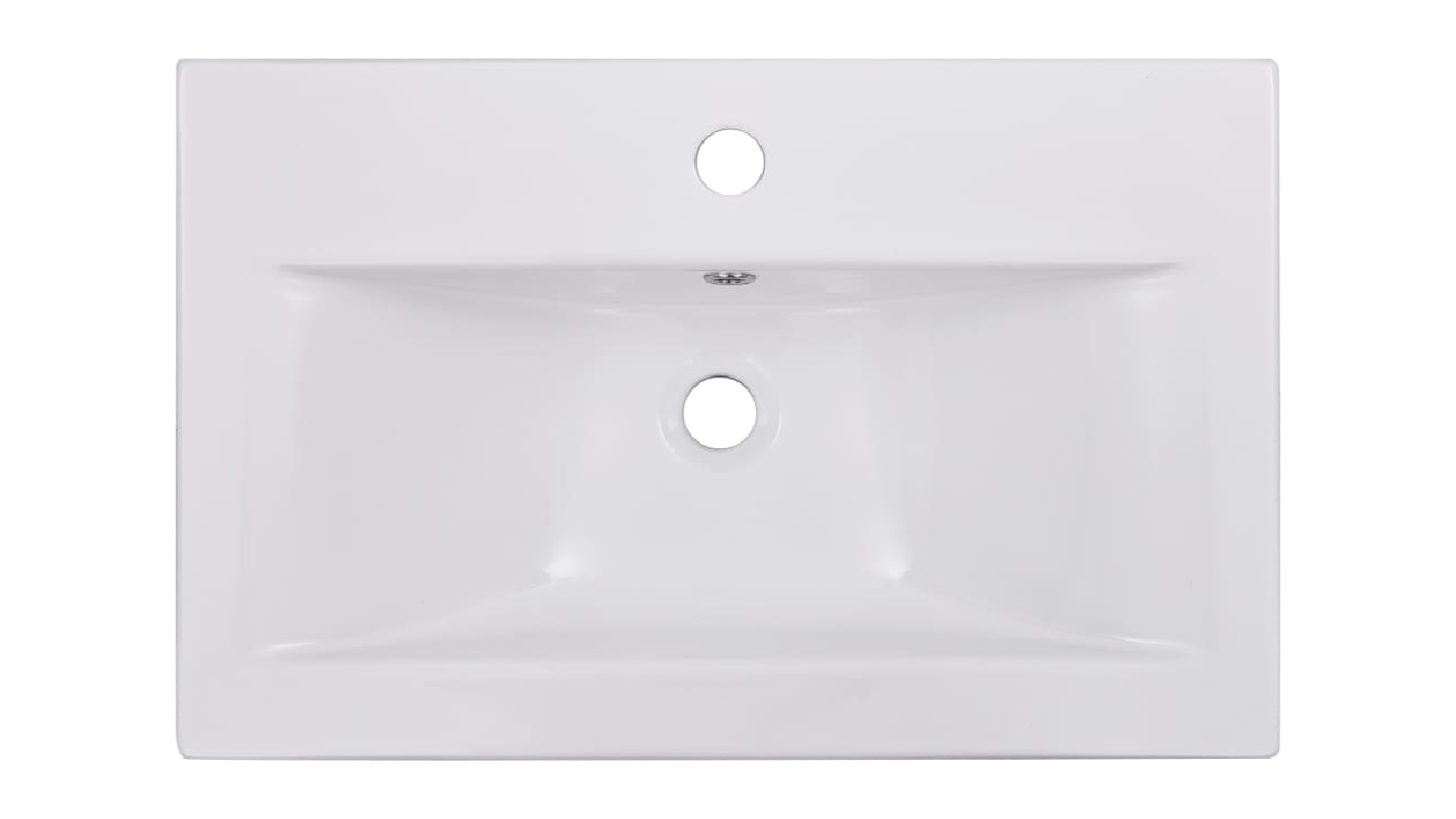 NNEVL Built-in Rectangle Ceramic Basin 61 x 39.5 x 18.5cm - White