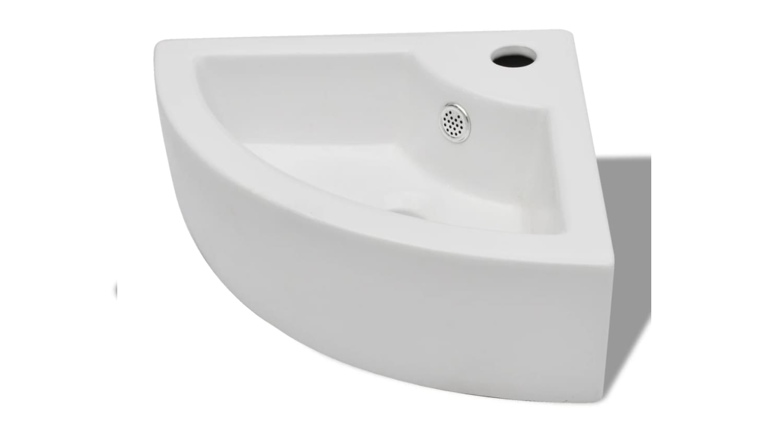 NNEVL Basin w/ Overflow Corner Ceramic 45 x 32 x 12.5cm - White
