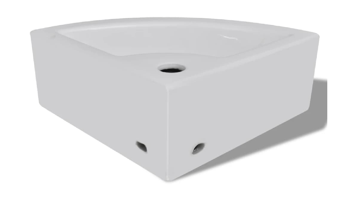 NNEVL Basin w/ Overflow Corner Ceramic 45 x 32 x 12.5cm - White