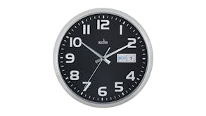 Acctim "Supervisor" Wall Clock with Day & Date - Black/Chrome