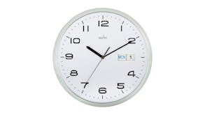 Acctim "Supervisor" Wall Clock with Day & Date - White/Chrome