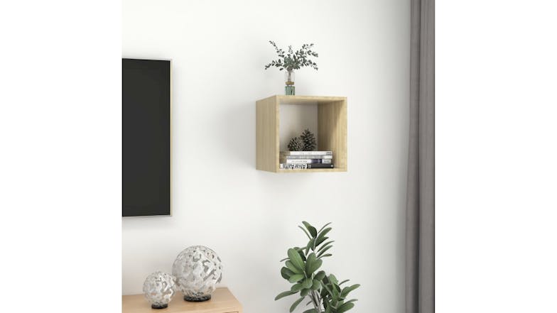 NNEVL Wall Cabinet 37 x 37 x 37cm - Sonoma Oak/White