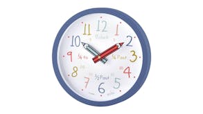Acctim "Alma" Wall Clock for Teaching Time - Blue