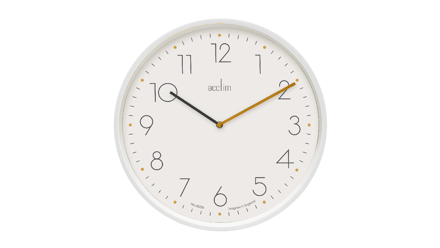 Acctim "Taby" Wall Clock - White