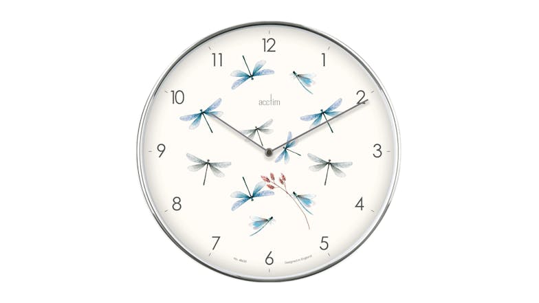 Acctim "Society" Wall Clock - Dragonflies