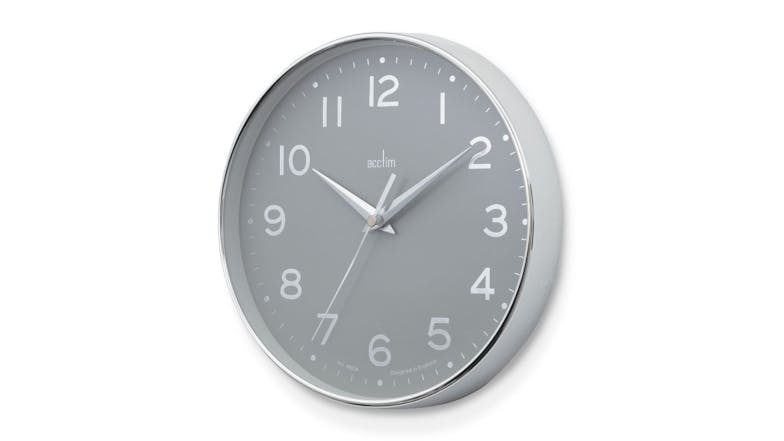 Acctim "Rand" Wall Clock - Chrome/Grey