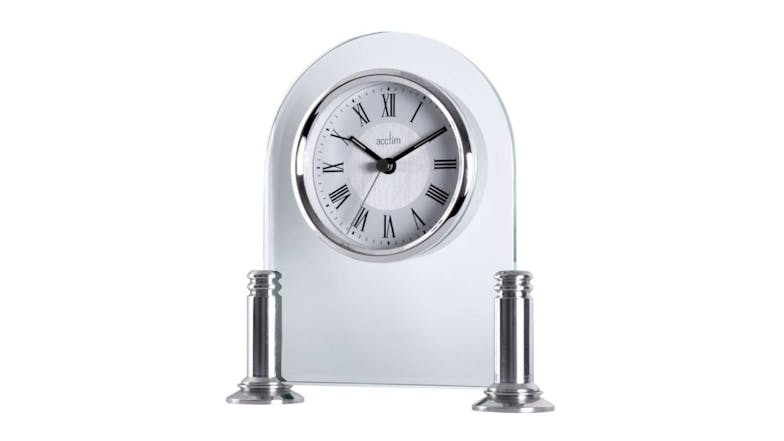 Acctim "Bewdley" Mantel Clock - Silver/Glass