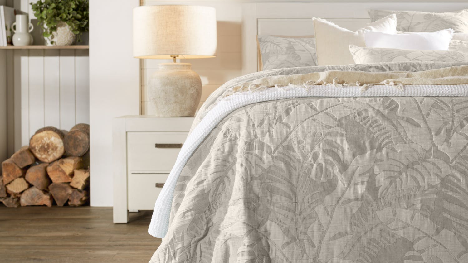 Bahamas Grey Coverlet by L'Avenue