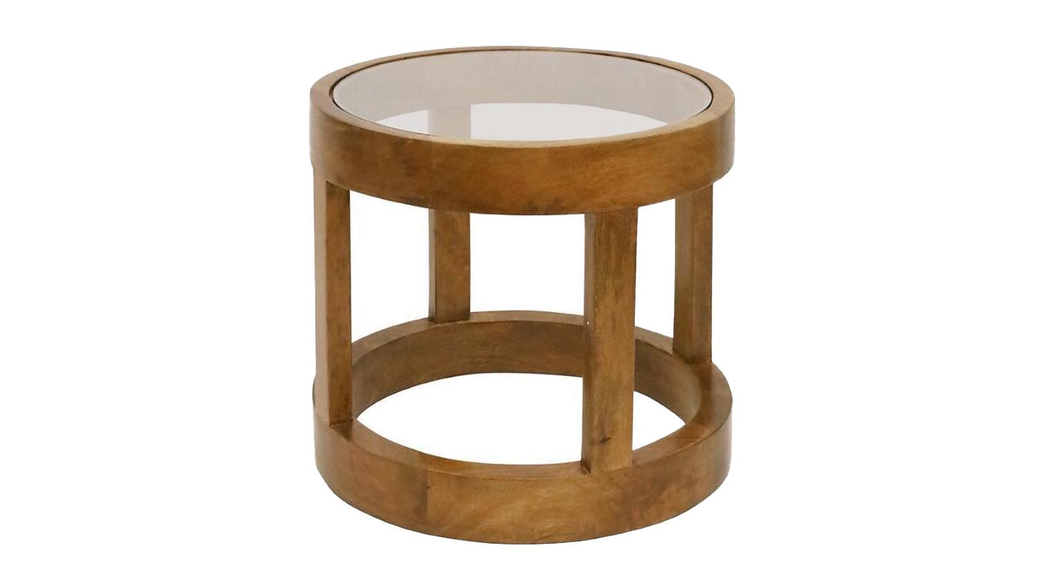 Halo Glass Top Bedside Table