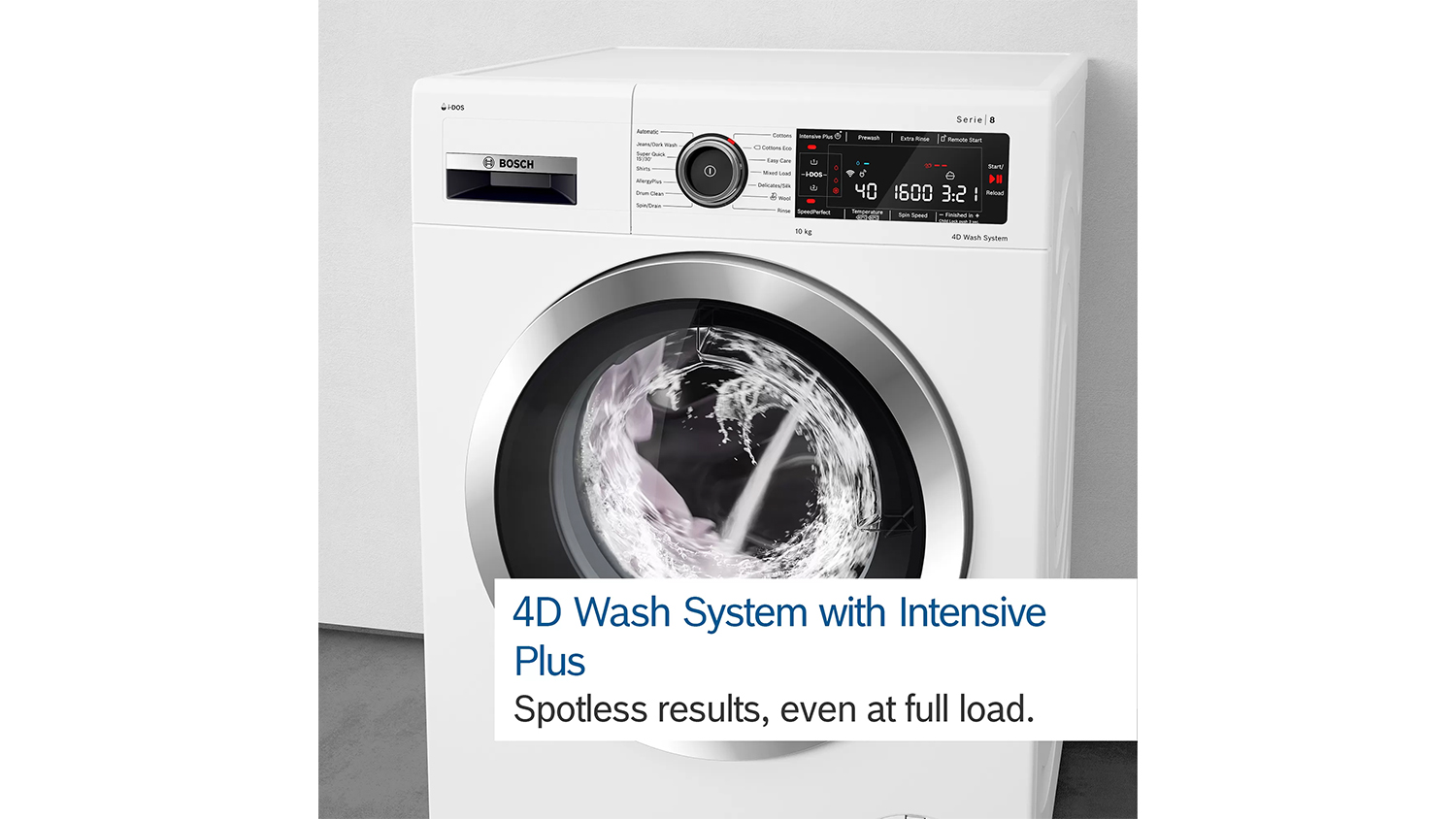 Bosch 10kg 14 Program Front Loading Washing Machine White (Series 8