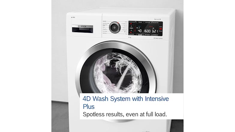 Bosch 10kg 14 Program Front Loading Washing Machine - White (Series 8/WAX32K41AU)