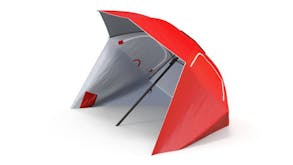 Havana 2.4m Beach Umbrella with Walls, Vents - Red