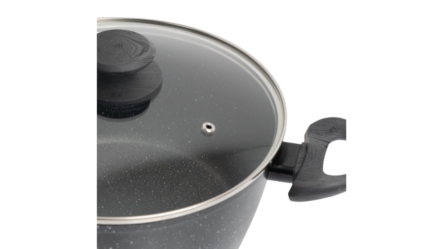 Stonechef Aluminium Nonstick Saucepan with Lid 24cm Stone