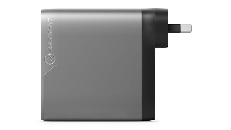 Alogic Rapid Power 68W 2-Port GaN Wall Charger - Grey (2xUSB-C Port)